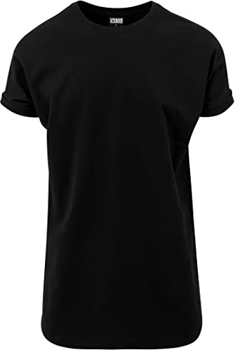 Urban Classics Men's Long Shaped Turnup Tee T-Shirt
