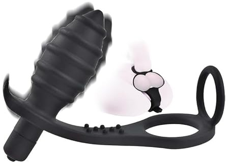 Vibrador de próstata para hombres, vibrador anal con anillo para el pene, estimulación de próstata, consolador, juguete sexual con 10 modos de vibración