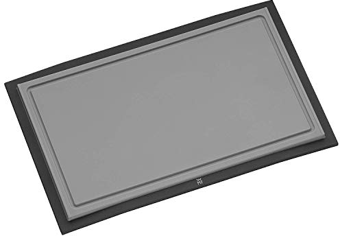 WMF Touch Schneidebrett Kunsstoff 32 x 20 cm, Tranchierbrett mit Saftrille, Küchenbrett klingenschonend, schwarz