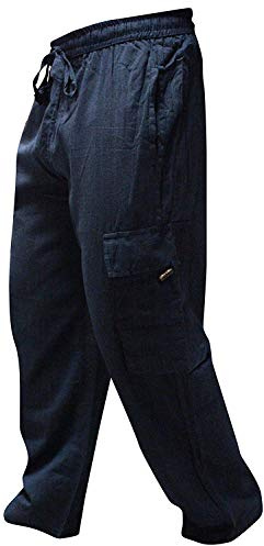 Shopoholic Fashion Mens Light Weight Plain Hippy Combat Trouser