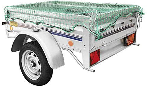 OROK - Filet remorque 267 x 149cm, Filet élastique de sécurité pour remorque - Maille tressée : 45 x 45mm diamètre 3.5mm - Fabriqué en polypropylène - Dimensions : 267 x 149cm - Coloris : Vert