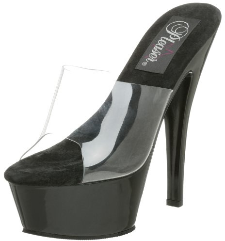 Pleaser Dam KISS-201 platå, Svart svart Clr Blk, 38 EU
