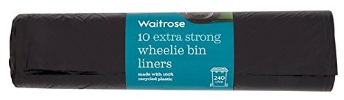 Essential Waitrose 240L Wheelie Bin Liners 10 per Pack