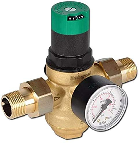 VÁLVULA REDUCTORA DE PRESIÓN CON MANÓMETRO, FILTRO Y VASO TRANSPARENTE - 1/2 - TMAX 40ºC - PE 16 BAR - PS 1,5….6 BAR - KVS 2,4 - D06F-1/2AM