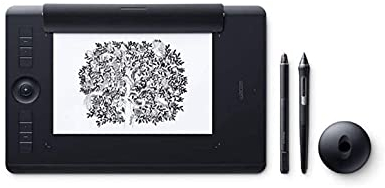 Wacom Intuos Pro Medium Paper Edition Tavoletta Grafica con penna sensibile alla pressione / Funzione digitalizzazione per disegno su carta / kit wireless incluso / Per Mac e PC / Nero
