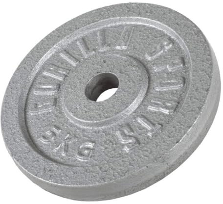 GORILLA SPORTS® Hantelscheiben 0,5–30 kg, 30/31 mm, Gusseisen, Set/Einzeln | Mit erhöhtem Griffrand und KG-Angabe, in Schwarz/Silber; Gewichtsscheiben für Kurz-, Lang-, Curl- und Trizepsstangen