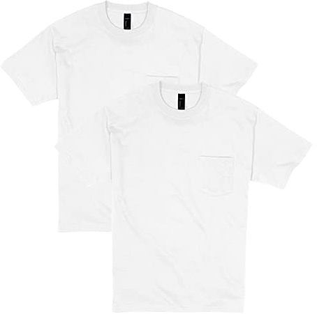 Hanes T-shirt för män (2-pack), Vit, M