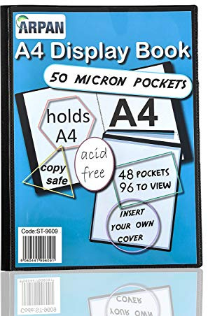 Arpan Präsentationsmappe, 48 Taschen, A4, Schwarz