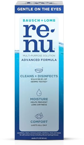Renu Fresh Travel Size All Day Moisture Multi-Purpose Eye Contact Lens Solution 2 Fluid Ounces (Pack of 6)