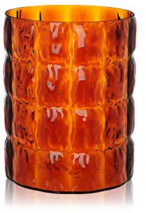 Kartell 01225MM Matelasse' Vase, Plastik, amber, 23 x 30 cm
