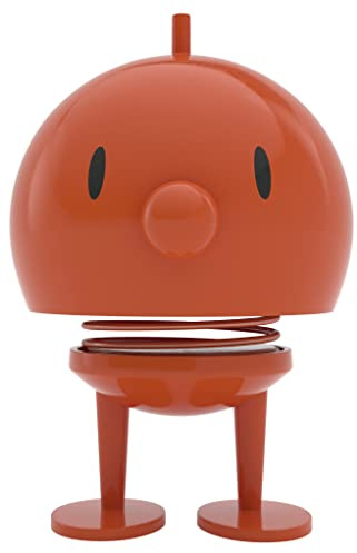 Hoptimist Bumble Wackelfigur & Glücksbringer, Skandinavische Deko Figuren für Wohnzimmer, Schreibtisch, Büro, Bürodeko & Lustige Kleine Geschenke, 10 x 10 x 15 cm, Large, Orange