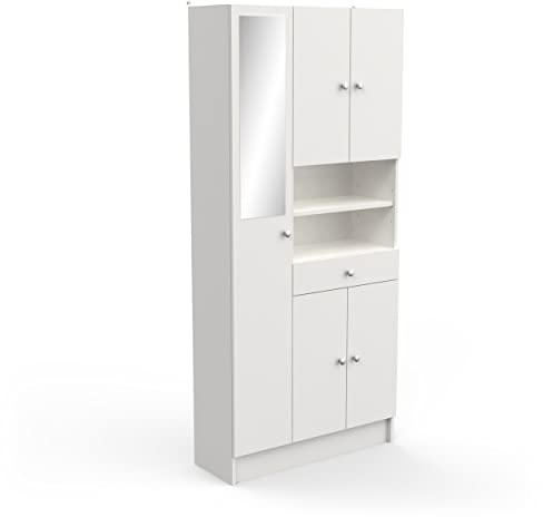 Demeyere Badezimmerschrank IMBATTABLE, Spanplatte/MDF, Weiß, 820 x 320 x 1800 mm