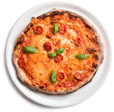 BATANIA 6x Pizzateller Bianco Ø 30 cm Weiss, Hartporzellan, spülmaschinen- und mikrowellengeeignet, stapelbar, robust und langlebig, ideal für Gastronomie und Zuhause