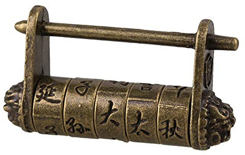 BQLZR Metall Chinesische Alte Art Antike Vorhängeschloss für Koffer und Box