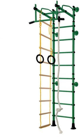 Niro Sportgeräte Sprossenwand Kletterwand M 2 Grün Turnwand Klettergerüst Kinderzimmer Kinder Indoor Klimmzugstange