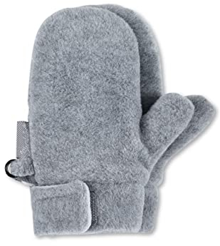 Sterntaler Fäustling mit Daumen, aus Microfleece mit Klettverschluss, gefüttert - unisex Accessoires für Babys & Kleinkinder - weich, warm und bequem, langlebig - silber melange, Gr. 1