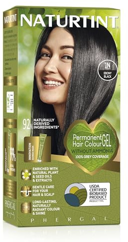 NATURTINT 1N Ebony Black Hair Color, 5.07 FZ