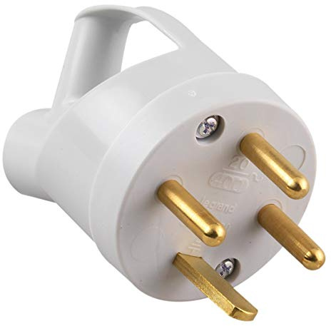 Legrand LEG90116 F- Enchufe macho acodado (3 x P + T, 20 A, 380 V)