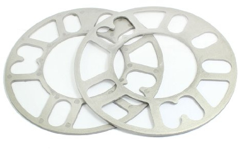 sourcingmap Car 4 and 5 Lug 3mm Thickness Wheel Rims Spacers Silver Tone 2pcs