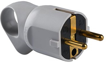 legrand 050192 Profi-Steckdose mit Zugring, 3680 W, 230 V, Grau