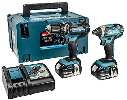 Makita DLX2131 18V Li-ion LXT DHP482 Combi and DTD152 Impact KIT (2 X 3.0ah), Blue