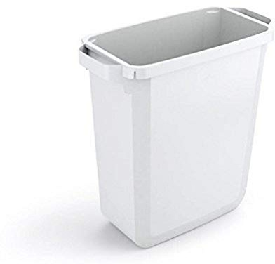 Durable Abfalleimer Durabin 60 Liter, lebensmittelecht, mit Tragegriffen, weiß, 1800496010