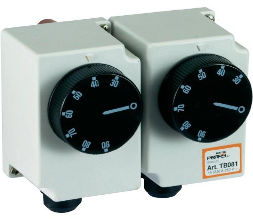 Perry 1TCTB081 Termostato di Sicurezza Meccanico, Bianco