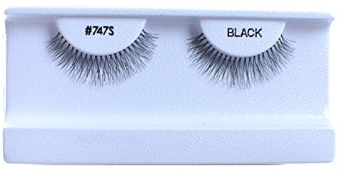 10 Pairs 100% Human Hair False Eyelashes Natural Black #747S
