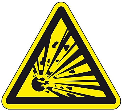 LEMAX® Warnschild Warnung v.explosionsgefährlichen Stoffen,ASR/ISO,Folie,SL 200mm