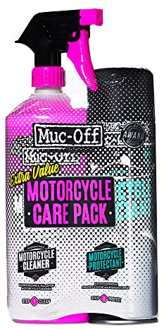 Muc-Off Motorcycle Care Duo Kit - Kit Pulizia Moto per Pulire e Proteggere la tua Moto - Include 1 l di Detergente Moto e 500 ml di Spray Protettivo Moto