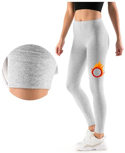 FUTURO FASHION termiska leggings fleece fodrade byxor ljusgrå 22