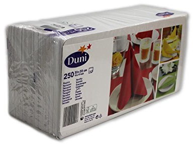 Duni Servietten SRP, 3-lagig, 33 cm, Weiß, Papier, 15,6 x 33 x 16,5 cm