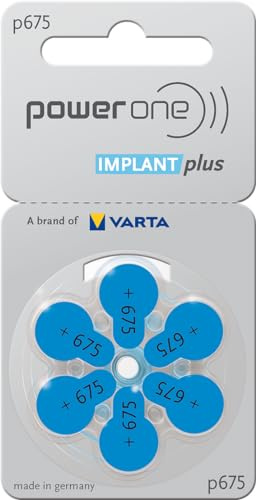 Power One Germany Lot de 6 piles spécialement conçues pour les implants Cochlear