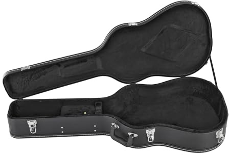 GEWA Estuche de Madera con Revestimiento de plástico Negro, Estuche para Guitarra acústica de 6 Cuerdas