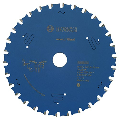 Bosch Professional 1x Kreissägeblatt Expert for Steel (für Stahl, Sägeblatt Ø 160 x 20 x 2,0 mm, 30 Zähne, Zubehör Kreissäge)