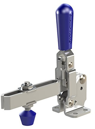 Clamp-Rite 11018CR Vertical Handle Toggle Clamp, Flanged Based, Long U-Bar, 375 lb Holding Capacity