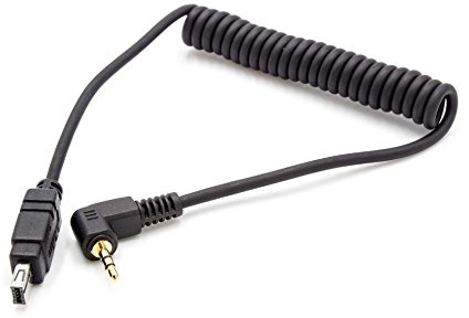 vhbw Câble de déclenchement à Distance Compatible avec Nikon D3000 | D40, D40x, D3300, D50, D3100, D3200 appareil photo, reflex - Câble de connexion, 90 cm