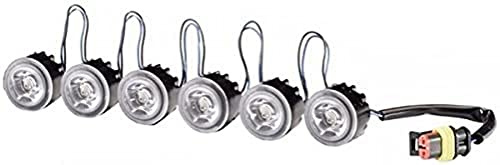 HELLA 2PT 177 696-721 LED-Tagfahrleuchtensatz - LEDayFlex - 24/12V - rund - Einbau - Lichtscheibenfarbe: glasklar - Kabel: 120mm - Fahrzeugfront - Satz