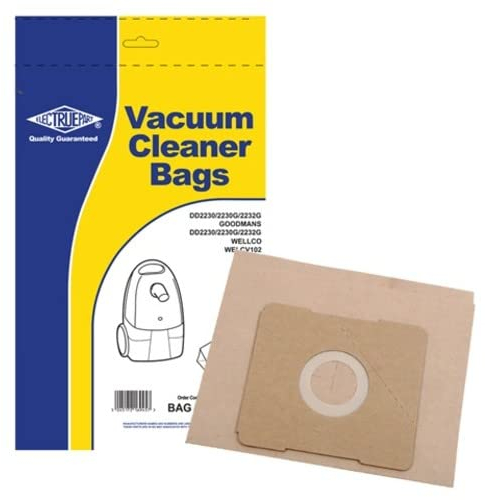 Electruepart BAG263 Vacuum Dust Bags for Dirt Devil, Wellco CV104 (Pack of 5)