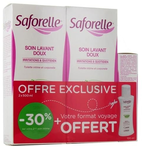 Saforelle soin lavant 2 x 500 ml - Offre Promo
