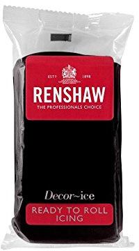 Renshaw - Professional Sugar Paste - Jet Black - 250g - Pack of 2