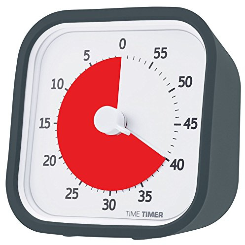 TIME TIMER MOD - Visueller 60 minuten Countdown-Timer für Klassenzimmer, Besprechungen, Geräuschlosem Betrieb und austauschbarer Silikon Schutzgehäuse.