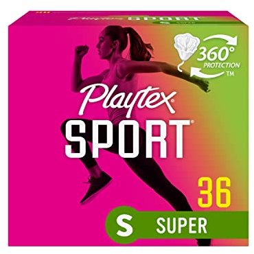 Playtex Sport-Tampons, super Saugfähigkeit, parfümfrei, 36 Karat