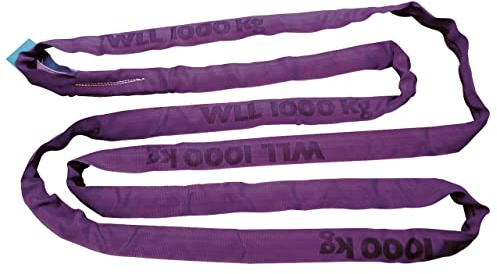 Kerbl Imbracatura rotonda (circonferenza 2 m, colore viola, forza di trazione diretta 1000 kg/2000 kg, aiuto per il trasporto di legno, cinghia di sollevamento, scivolo) 37712