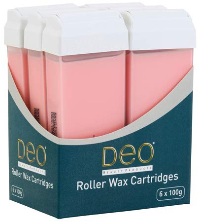 8703 Deo Roller Wax Waxing Cartridge Refill Depilatory Large Head 100ml Pink x 6