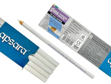 Apsara Lot de 10 crayons de marquage pour verre Blanc