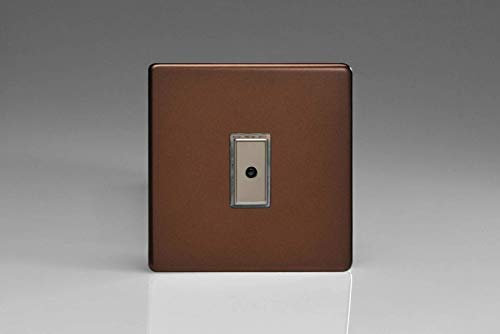 Varilight Eclique 2 1-Gang 1-Way Remote/Tactile Touch Control Master LED Dimmer Light Switch 1 x 0-100W (Max 10 LEDs) Mocha JDME101S