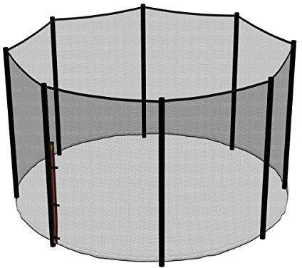 Ampel 24 Ersatz Sicherheitsnetz für Trampolin Ø 305 cm | Gartentrampolin Ersatznetz für 8 Stangen, Netz außenliegend, Ersatzteil reißfest, UV-beständig