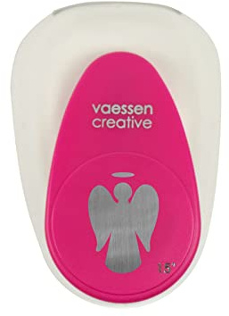 Vaessen Kreativ hantverkspapper – julängel – 3,8 x 2,8 cm – cirkelskärare för hantverk och korttillverkning