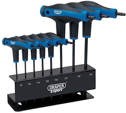Draper 33872 Expert Tx-Star T-handtag nyckelset med mjukt grepp, 8 stycken